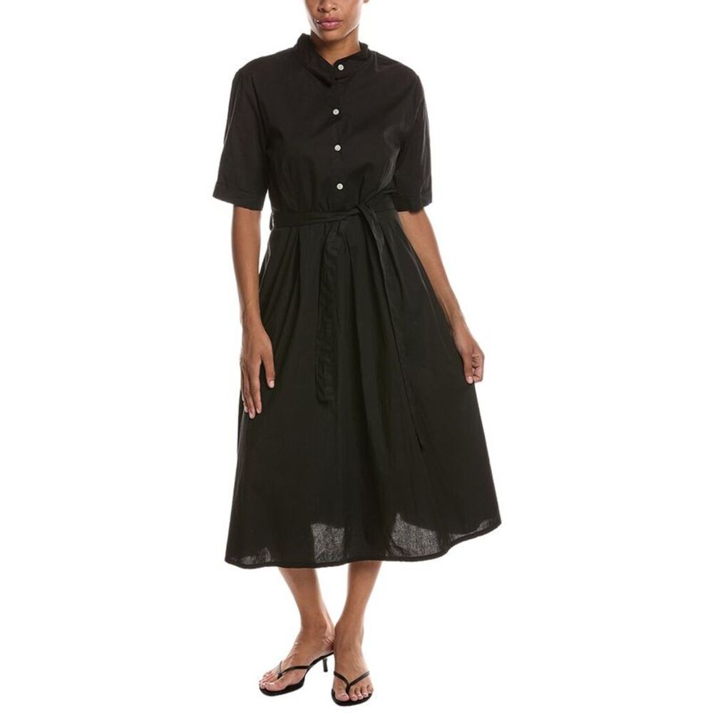 Persaman New York Womens Midi Shirtdress, Black